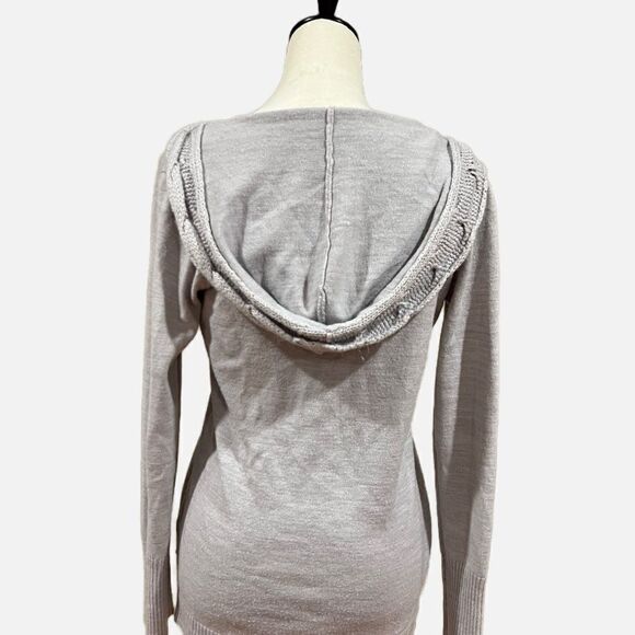 New York & Company Grey hooded sweater - Picture 2 of 8
